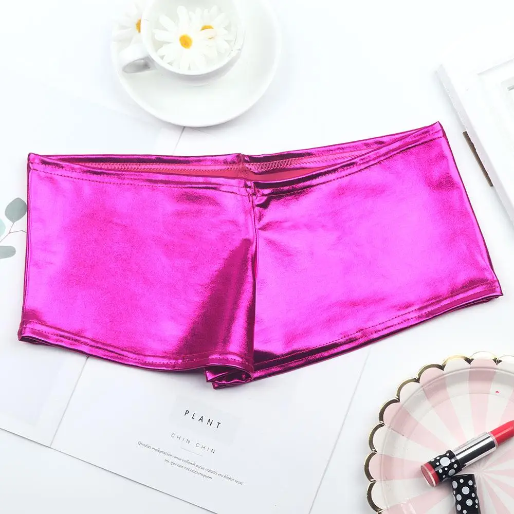 Top Selling Soft Dancing Briefs Lingerie Fashion for Women PVC Leather Look Thongs Boxer Panties Underwear