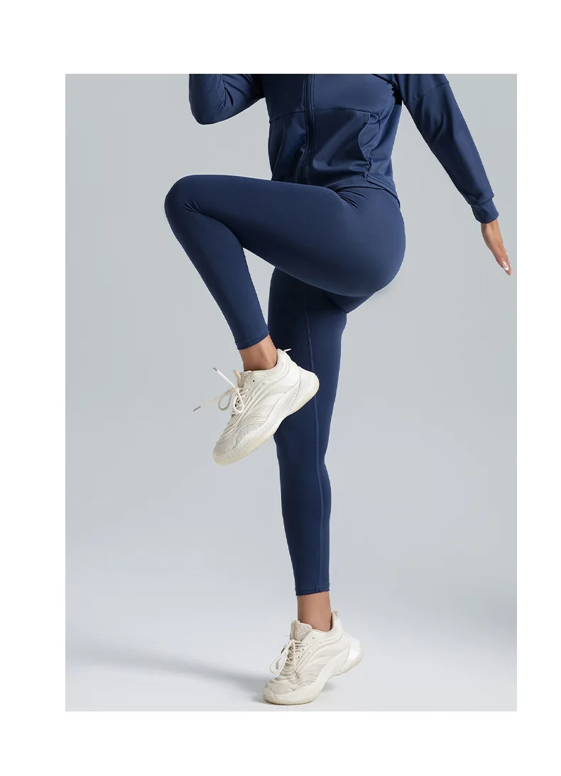 Black Leggings for Women with No T-line High-waisted Hip Lift Yoga Pants with Abdominal Compression and Nude Running Leggings