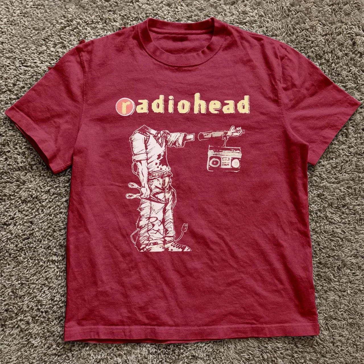 Summer Women's Vintage Radiohead T-shirt Cotton Streetwear Oversized Loose Casual Short Sleeve Suitable for All Seasons
