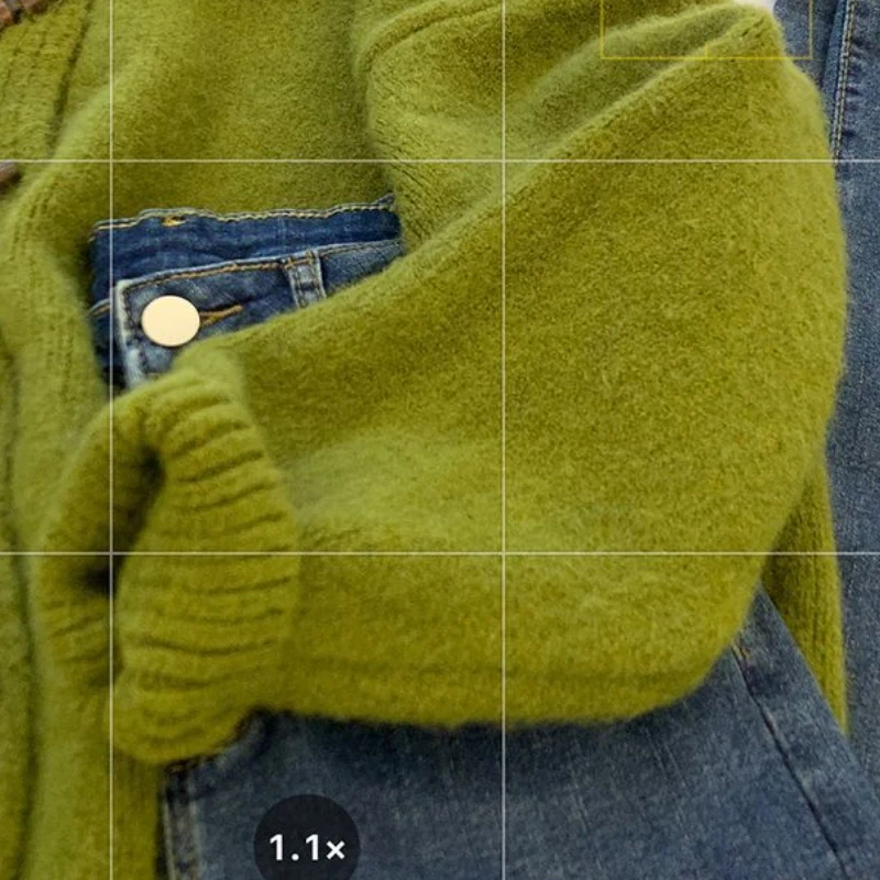 Green Knitted Cardigan Sweater Coat 2025 Women's Autumn Winter Thickened Soft Outerwear Fashion Horn Buckle Knitwears Sweater