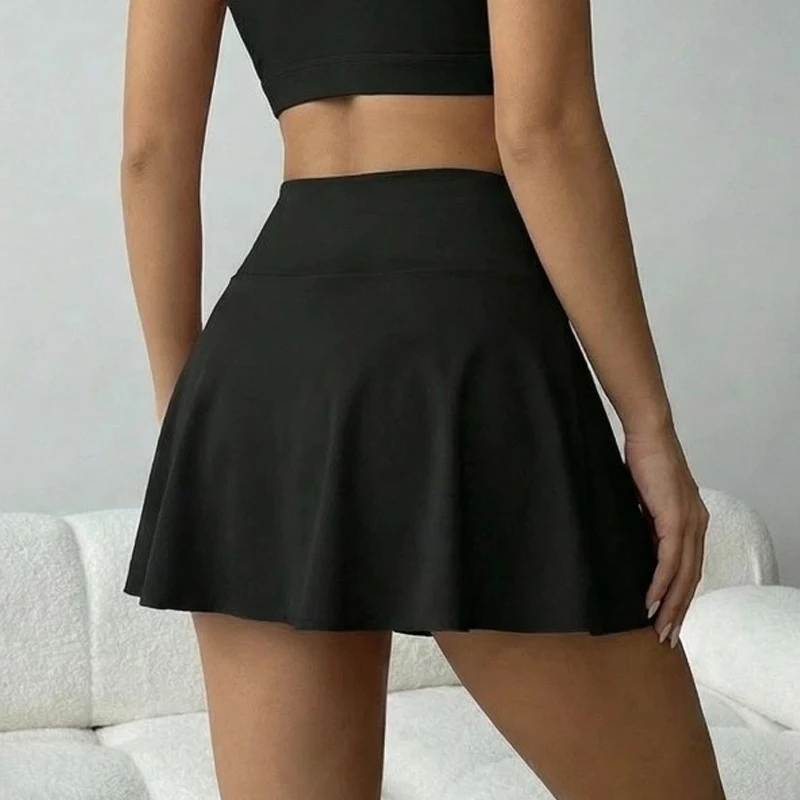 Women's Solid Color High Waist Loungewear Skirt Summer Breathable Sexual Interest Mini Skirt Ladies Quick Dry Comfortable Skirts
