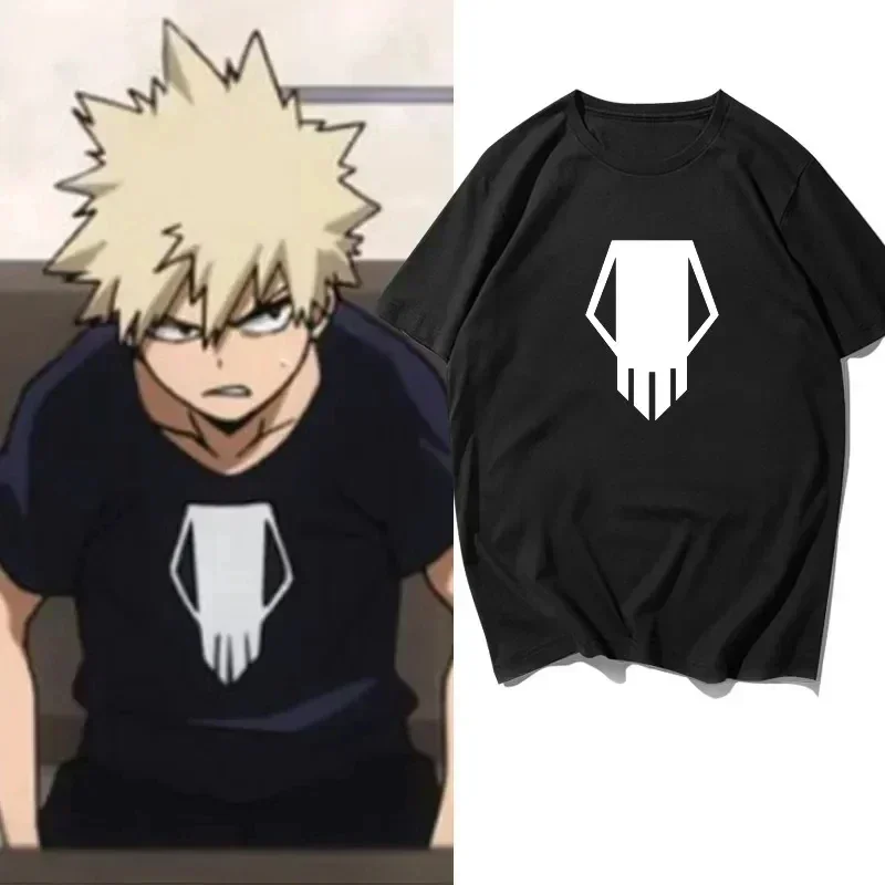 T-shirt Womens Fashion High Quality Casual Summer My Hero Academia Bakugo Printed Fashion Summer Short Sleeved Harajuku