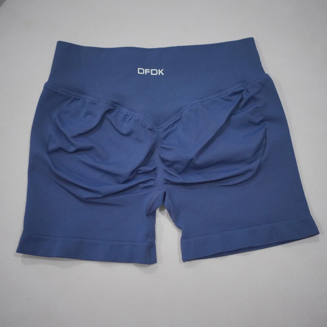 DFDK 2026 New Women Scrunch Butt Yoga Shorts High Waist Hip Lifting Push Up Squat Proof Sports Shorts Gym Workout Running Fitnes