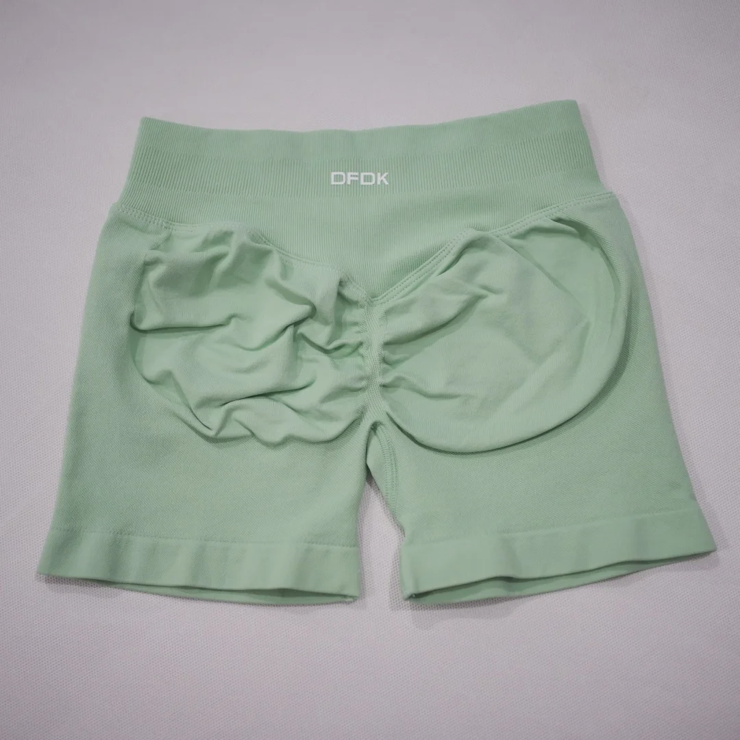 DFDK 2026 New Women Scrunch Butt Yoga Shorts High Waist Hip Lifting Push Up Squat Proof Sports Shorts Gym Workout Running Fitnes