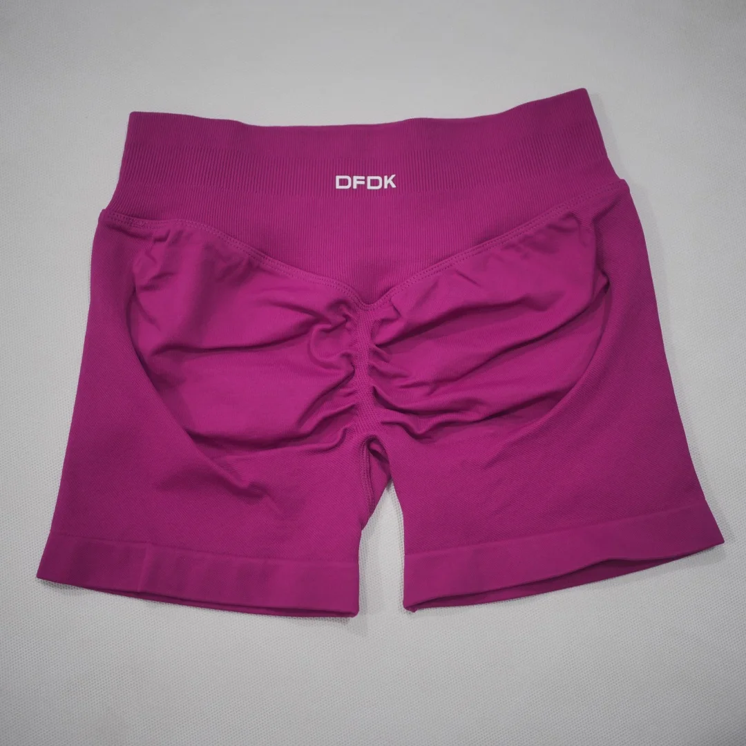 DFDK 2026 New Women Scrunch Butt Yoga Shorts High Waist Hip Lifting Push Up Squat Proof Sports Shorts Gym Workout Running Fitnes