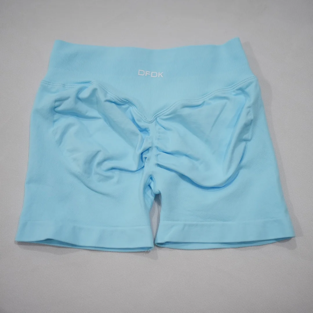 DFDK 2026 New Women Scrunch Butt Yoga Shorts High Waist Hip Lifting Push Up Squat Proof Sports Shorts Gym Workout Running Fitnes