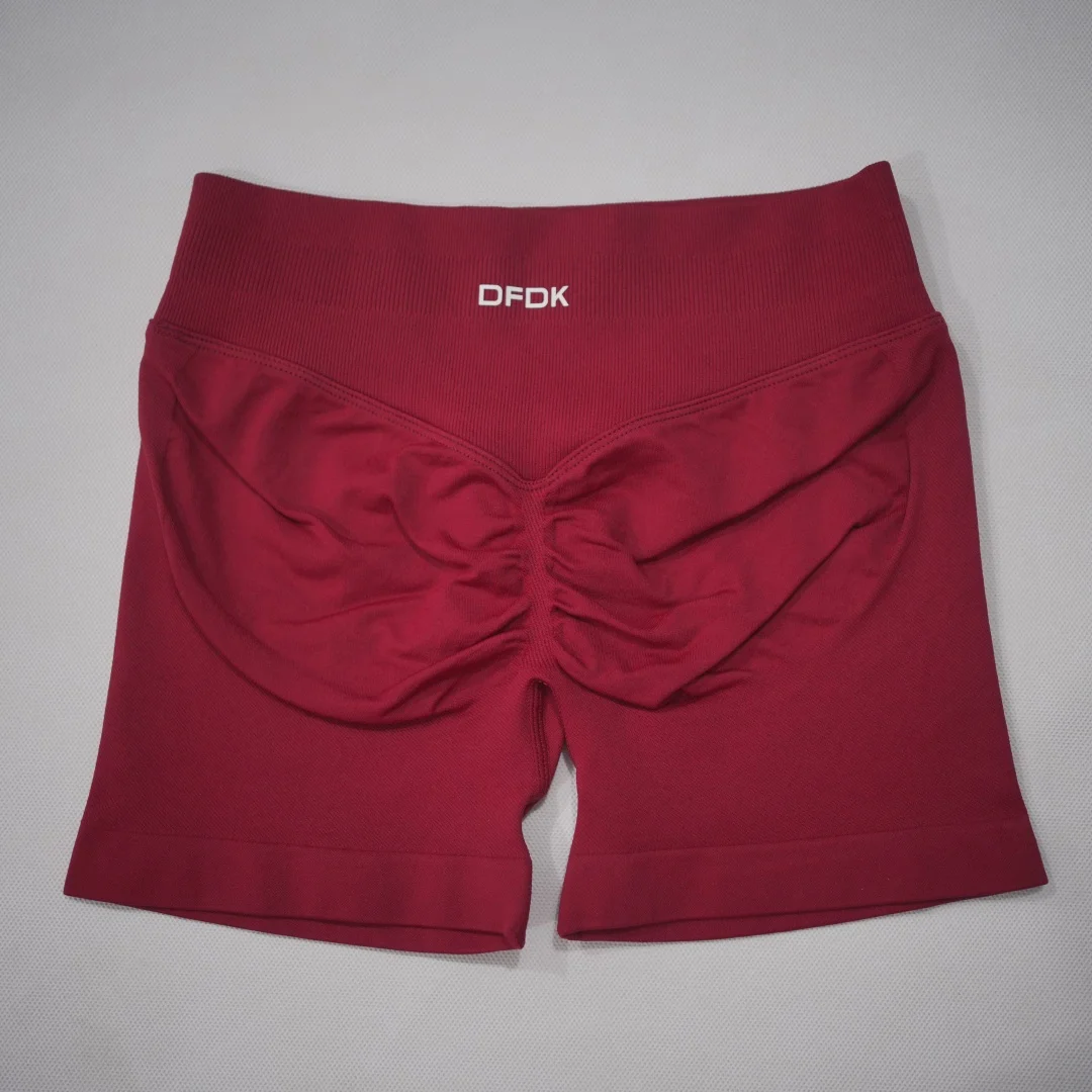 DFDK 2026 New Women Scrunch Butt Yoga Shorts High Waist Hip Lifting Push Up Squat Proof Sports Shorts Gym Workout Running Fitnes