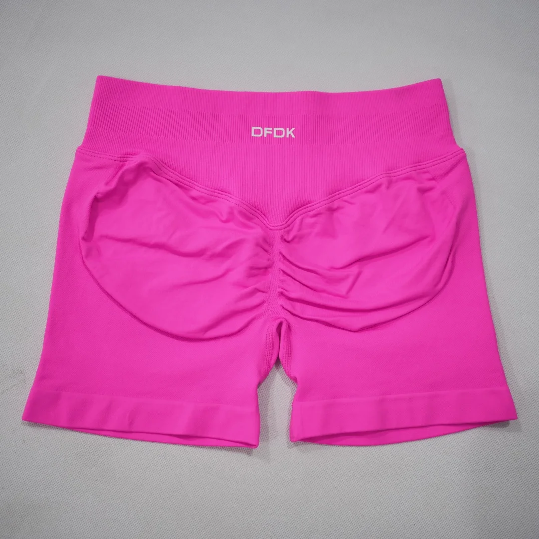 DFDK 2026 New Women Scrunch Butt Yoga Shorts High Waist Hip Lifting Push Up Squat Proof Sports Shorts Gym Workout Running Fitnes