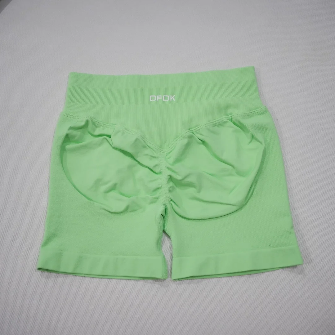 DFDK 2026 New Women Scrunch Butt Yoga Shorts High Waist Hip Lifting Push Up Squat Proof Sports Shorts Gym Workout Running Fitnes