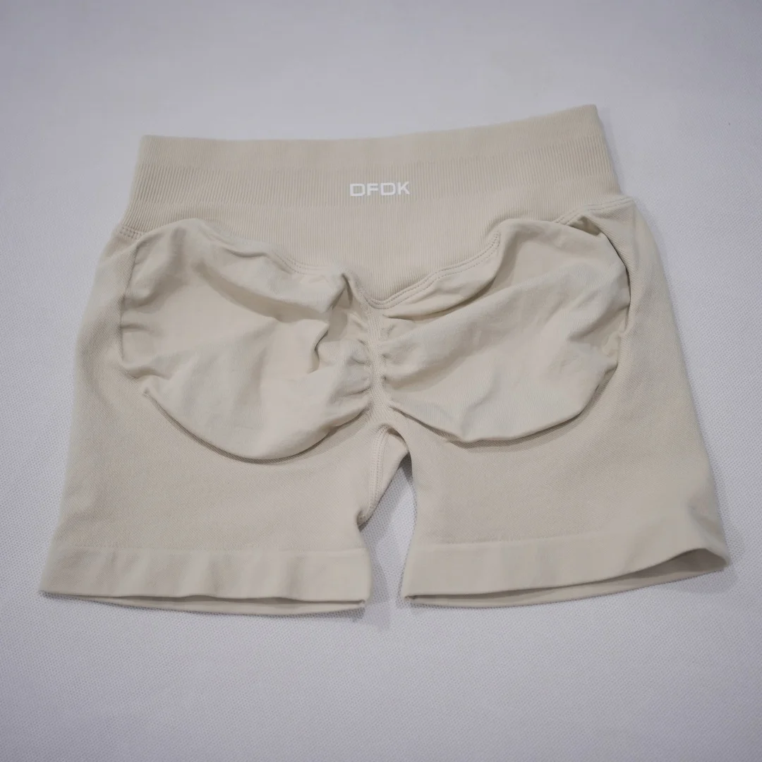 DFDK 2026 New Women Scrunch Butt Yoga Shorts High Waist Hip Lifting Push Up Squat Proof Sports Shorts Gym Workout Running Fitnes