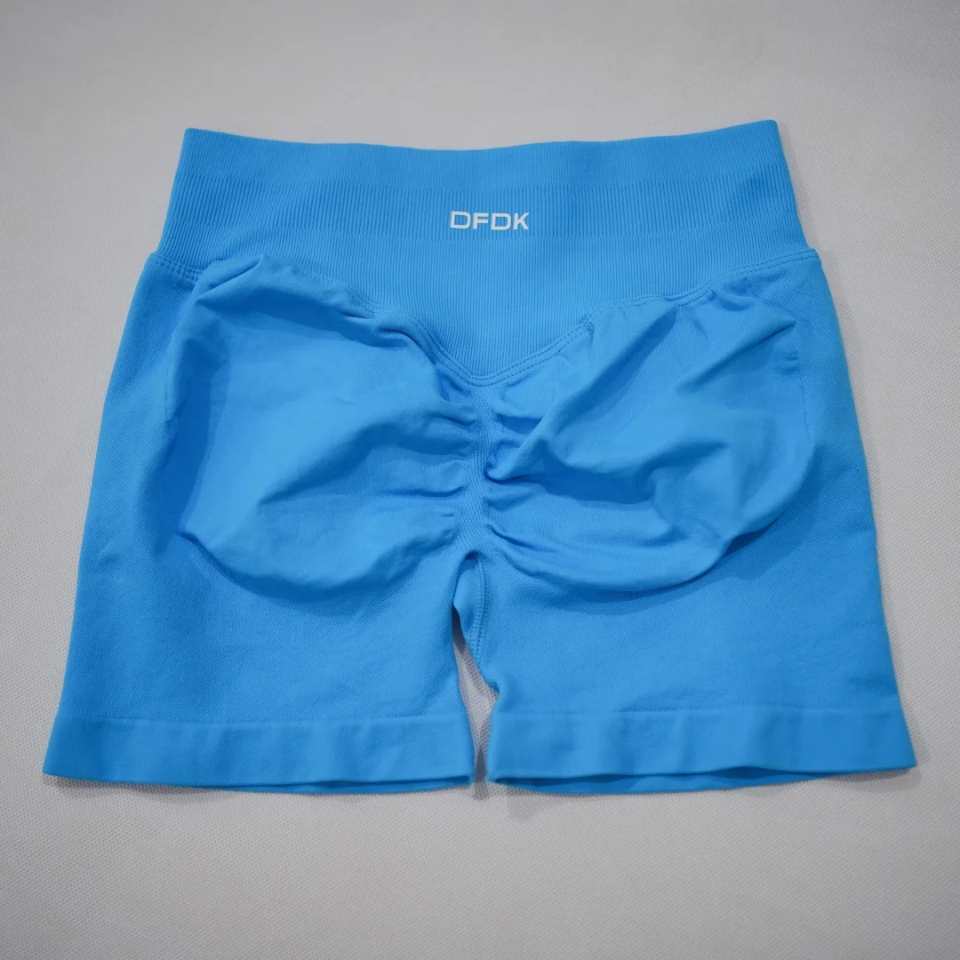 DFDK 2026 New Women Scrunch Butt Yoga Shorts High Waist Hip Lifting Push Up Squat Proof Sports Shorts Gym Workout Running Fitnes