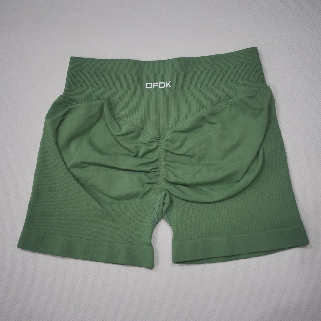 DFDK 2026 New Women Scrunch Butt Yoga Shorts High Waist Hip Lifting Push Up Squat Proof Sports Shorts Gym Workout Running Fitnes