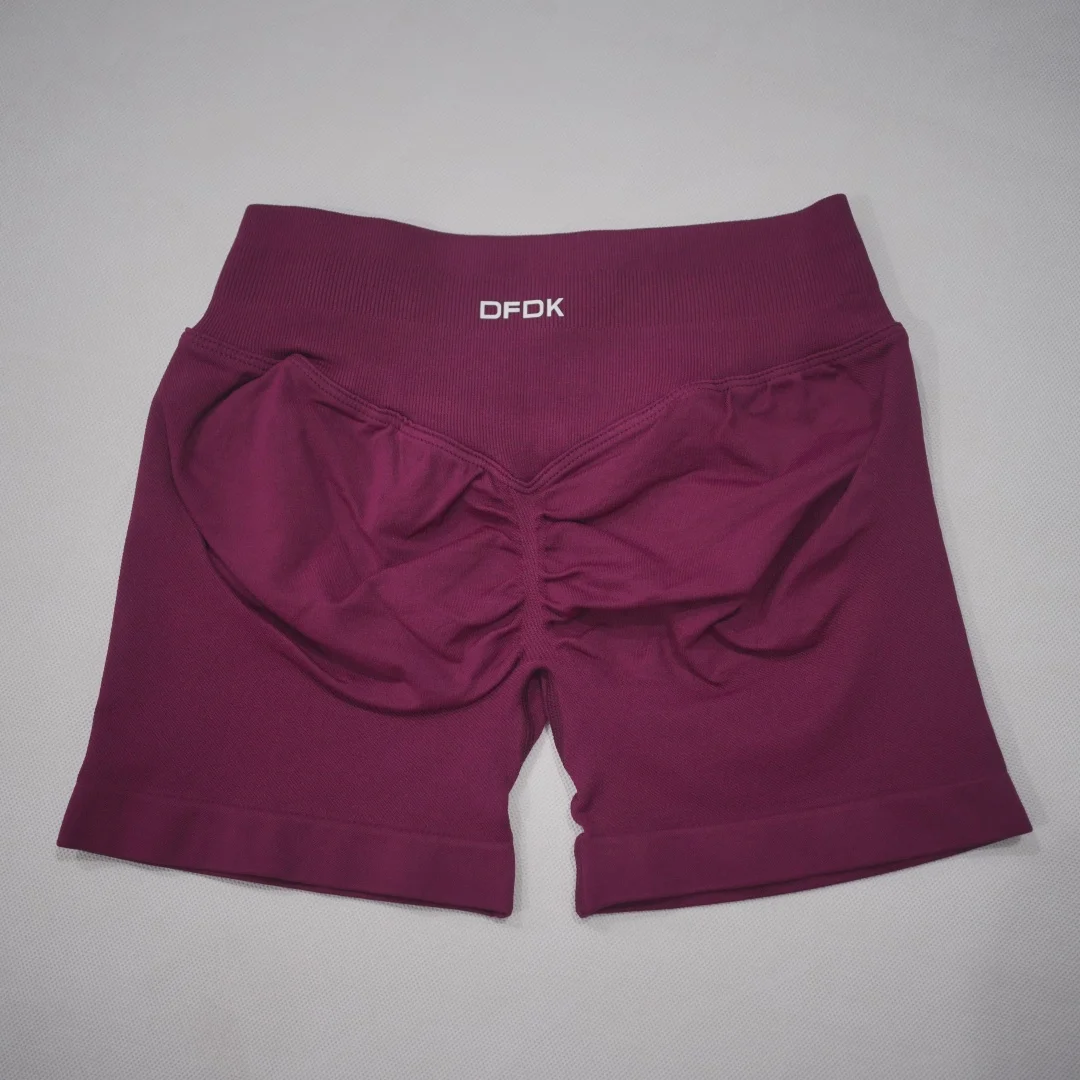 DFDK 2026 New Women Scrunch Butt Yoga Shorts High Waist Hip Lifting Push Up Squat Proof Sports Shorts Gym Workout Running Fitnes