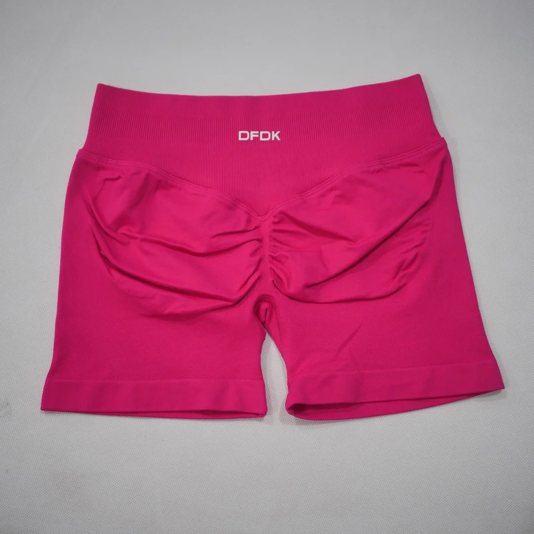 DFDK 2026 New Women Scrunch Butt Yoga Shorts High Waist Hip Lifting Push Up Squat Proof Sports Shorts Gym Workout Running Fitnes