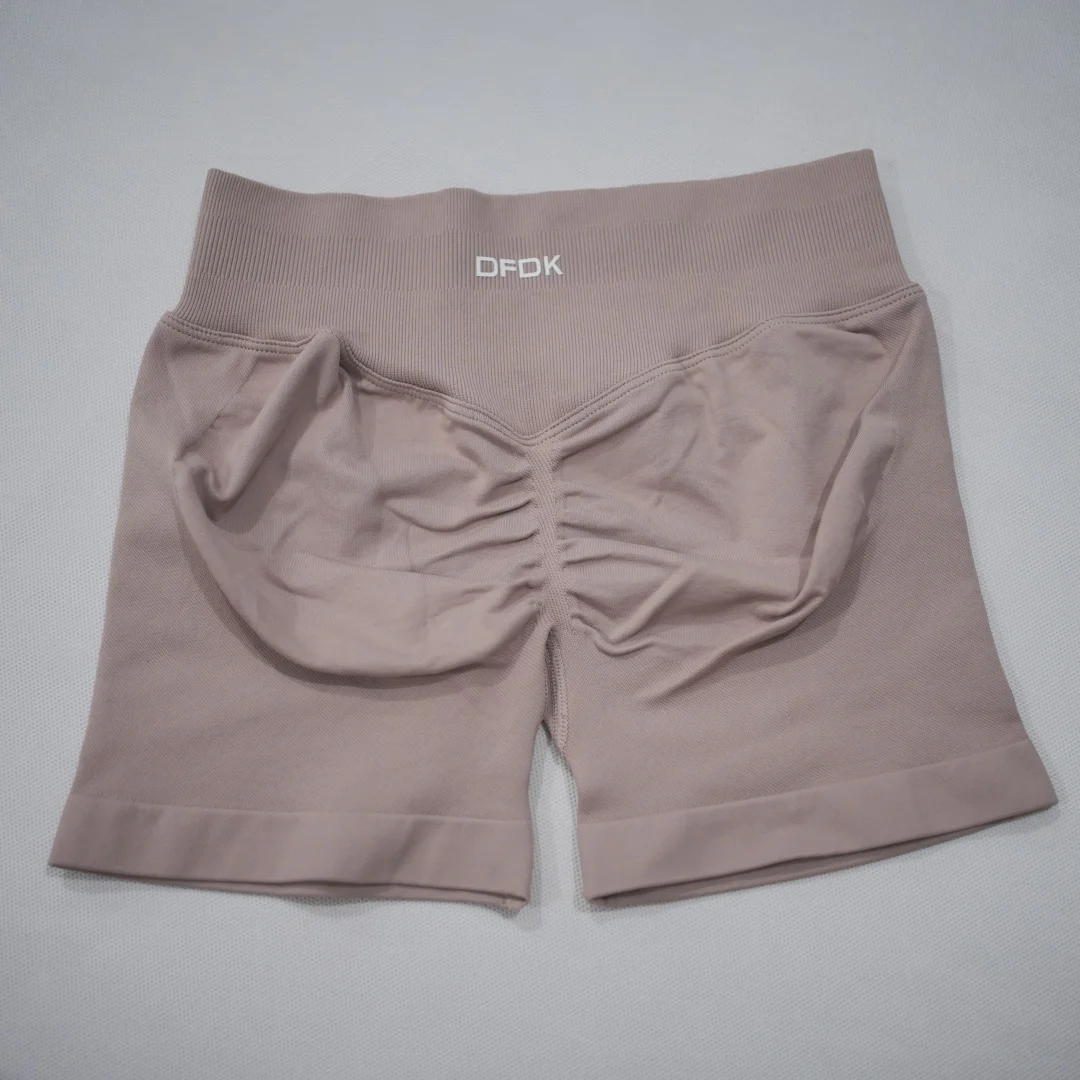 DFDK 2026 New Women Scrunch Butt Yoga Shorts High Waist Hip Lifting Push Up Squat Proof Sports Shorts Gym Workout Running Fitnes