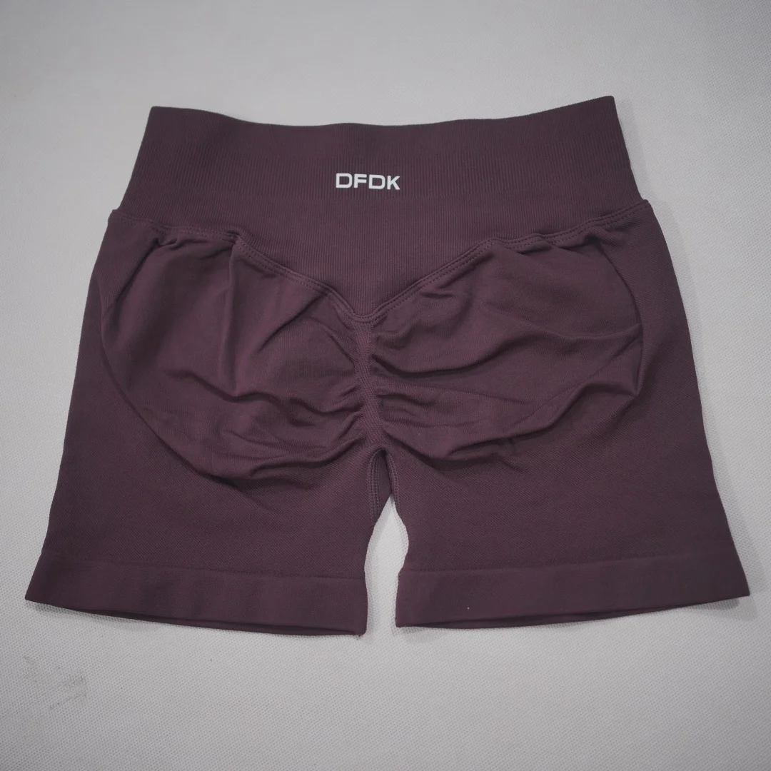 DFDK 2026 New Women Scrunch Butt Yoga Shorts High Waist Hip Lifting Push Up Squat Proof Sports Shorts Gym Workout Running Fitnes