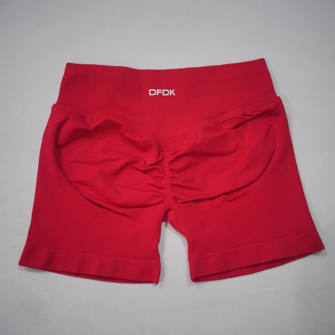DFDK 2026 New Women Scrunch Butt Yoga Shorts High Waist Hip Lifting Push Up Squat Proof Sports Shorts Gym Workout Running Fitnes