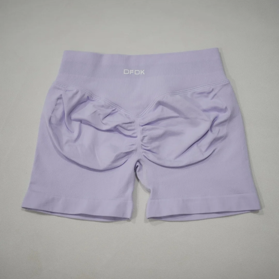DFDK 2026 New Women Scrunch Butt Yoga Shorts High Waist Hip Lifting Push Up Squat Proof Sports Shorts Gym Workout Running Fitnes