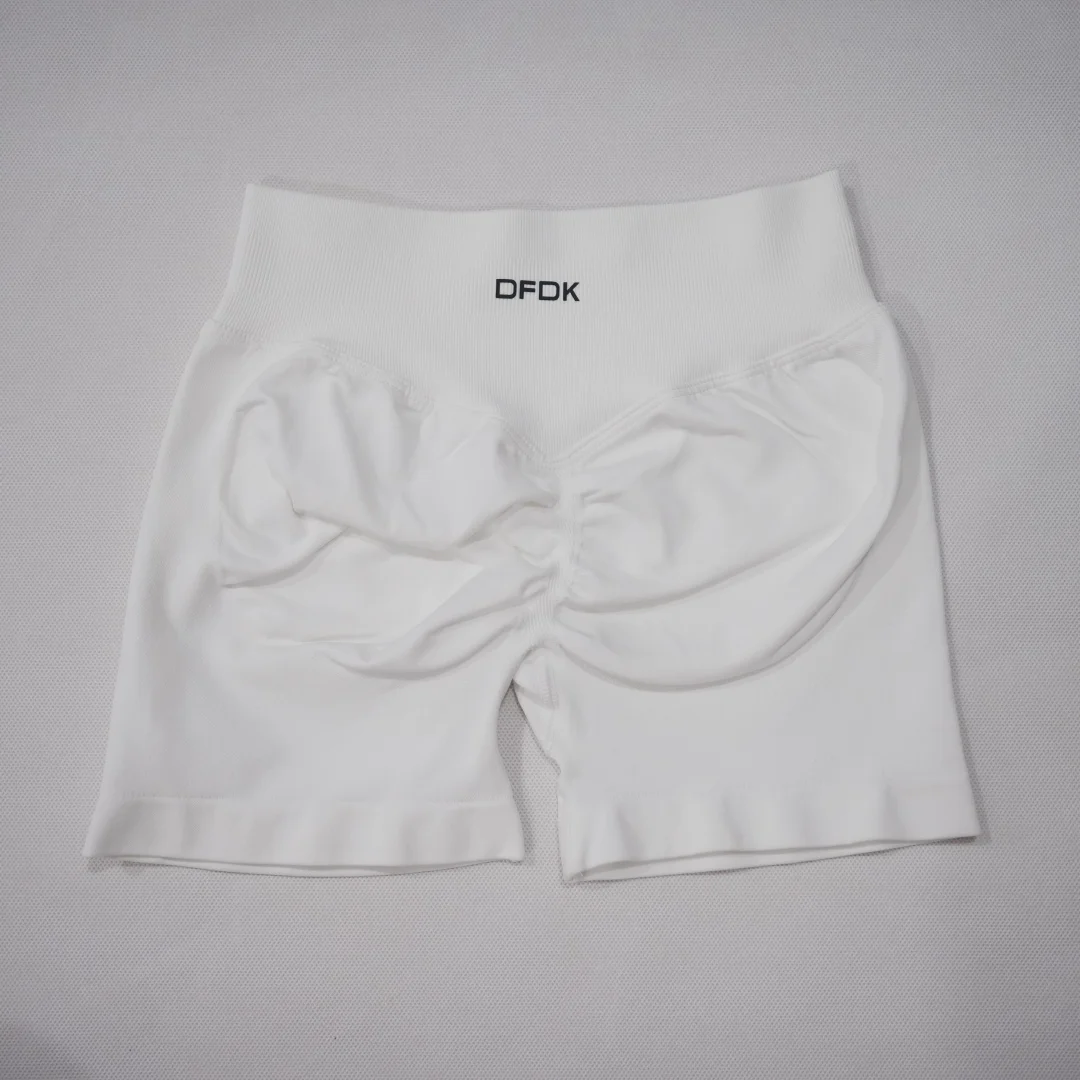 DFDK 2026 New Women Scrunch Butt Yoga Shorts High Waist Hip Lifting Push Up Squat Proof Sports Shorts Gym Workout Running Fitnes