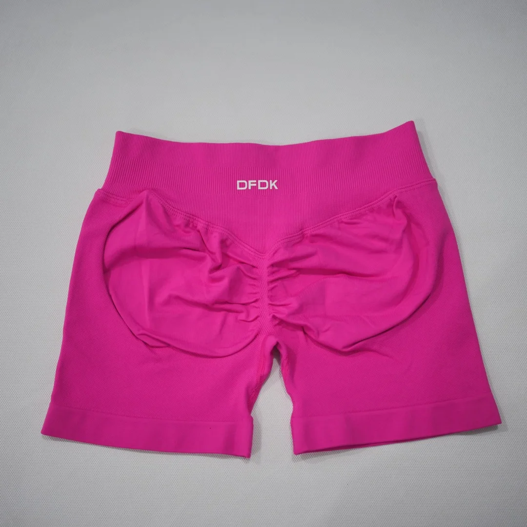 DFDK 2026 New Women Scrunch Butt Yoga Shorts High Waist Hip Lifting Push Up Squat Proof Sports Shorts Gym Workout Running Fitnes