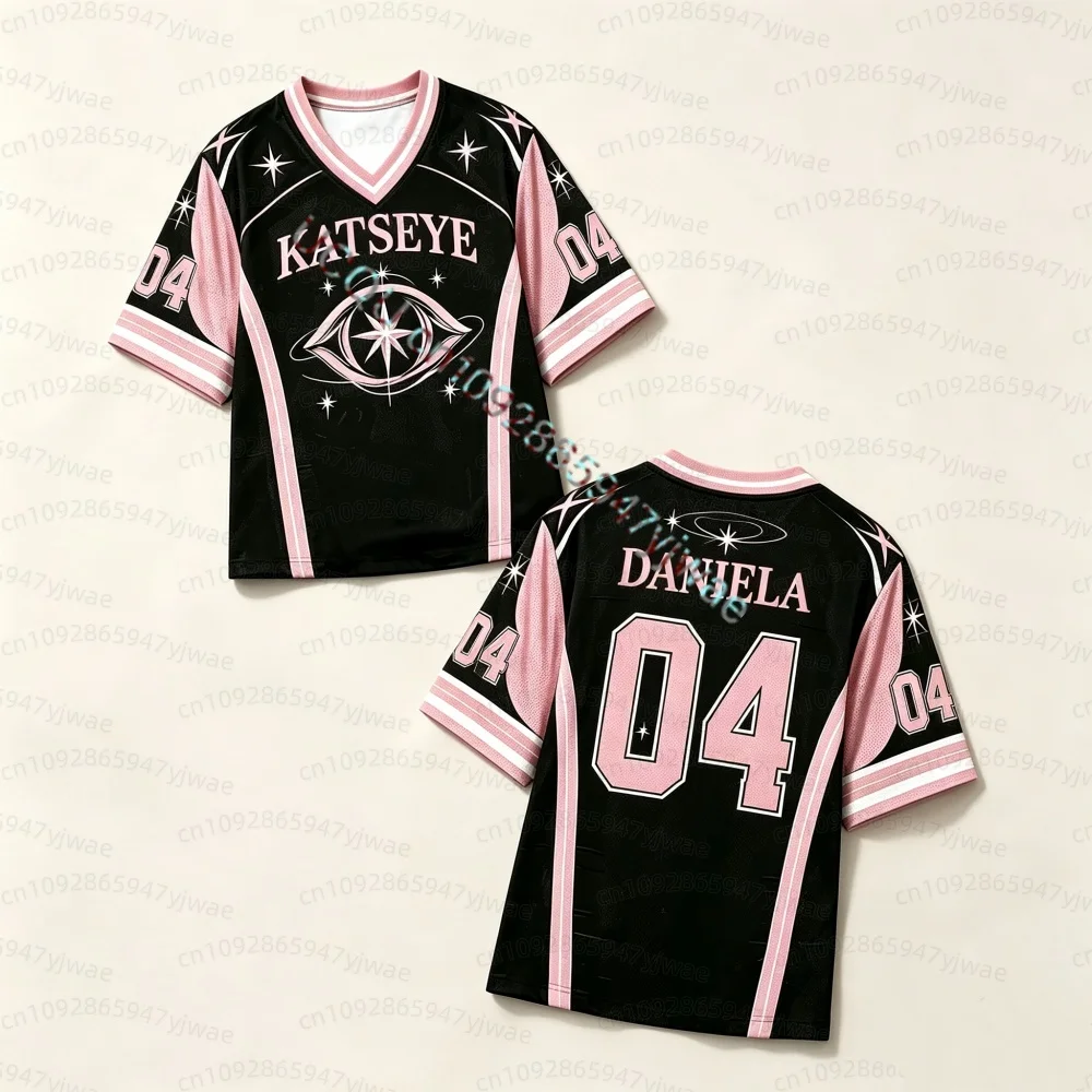 2026 Katseye Concert Unisex Jersey Loose Fashionable Streetwear Yoonchae Lara&Sophia Daniela Fans Tee Summer Men Women T-Shirts