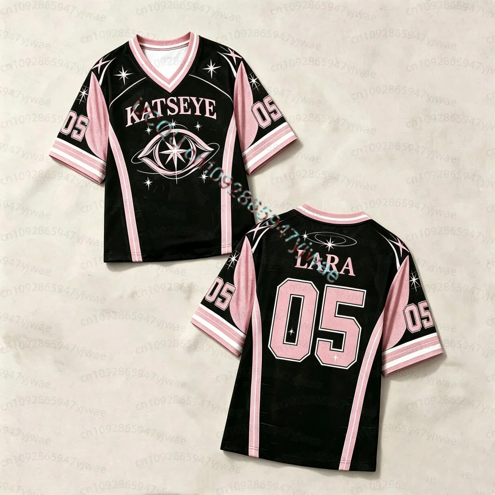 2026 Katseye Concert Unisex Jersey Loose Fashionable Streetwear Yoonchae Lara&Sophia Daniela Fans Tee Summer Men Women T-Shirts