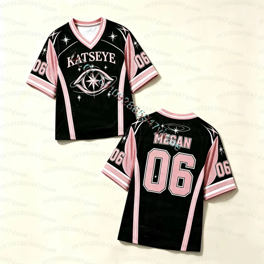 2026 Katseye Concert Unisex Jersey Loose Fashionable Streetwear Yoonchae Lara&Sophia Daniela Fans Tee Summer Men Women T-Shirts