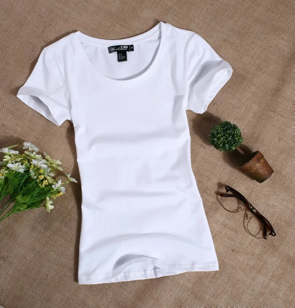 MRMT 2026 Women's T Shirt Casual Women Short Sleeved Slim Solid Color Simple Pure Tees Womens T-Shirt For Female Women T Shirts