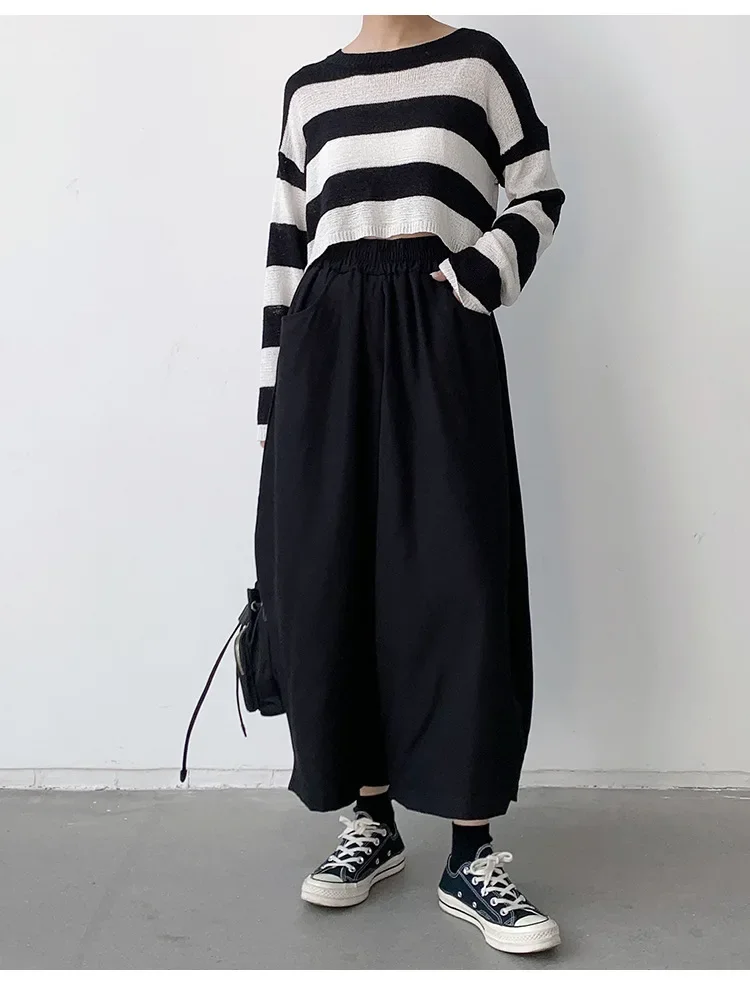 2023 Autumn Casual Harem Pants Women Cotton High Waisted Trousers Retro Loose Bloomers Women's Oversize Pants Baggy Sweatpants