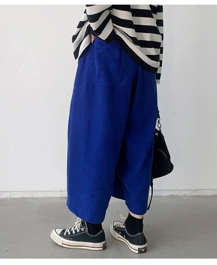 2023 Autumn Casual Harem Pants Women Cotton High Waisted Trousers Retro Loose Bloomers Women's Oversize Pants Baggy Sweatpants