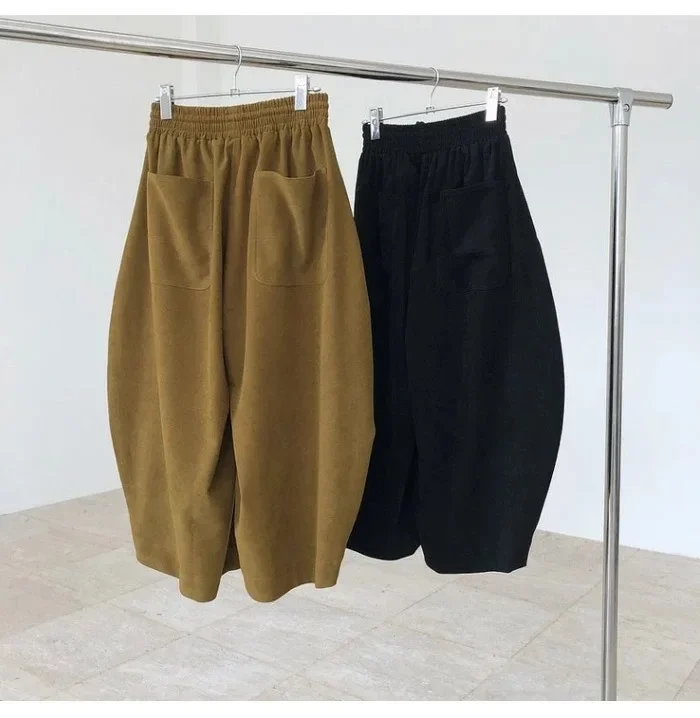 2023 Autumn Casual Harem Pants Women Cotton High Waisted Trousers Retro Loose Bloomers Women's Oversize Pants Baggy Sweatpants