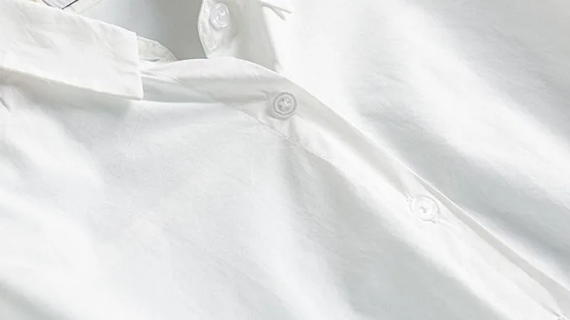 Japanese Style Loose Long Sleeve White Shirts Women Preppy Style Pocket Turn Down Collar Shirt Woman Harajuku Oversized Blouse