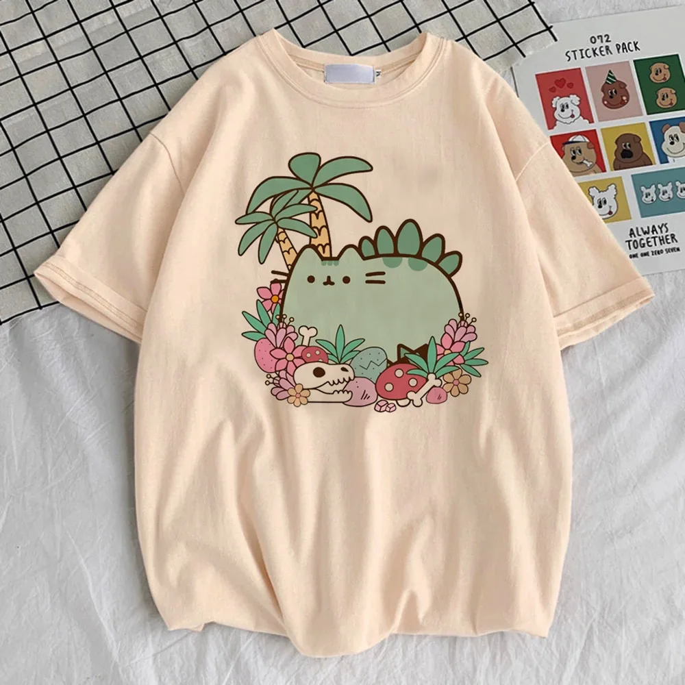 Pusheen shirt teen Y2k 2000s Graphic Retro 80s kawaii t shirt Digital University Vintage harajuku Grunge hip hop
