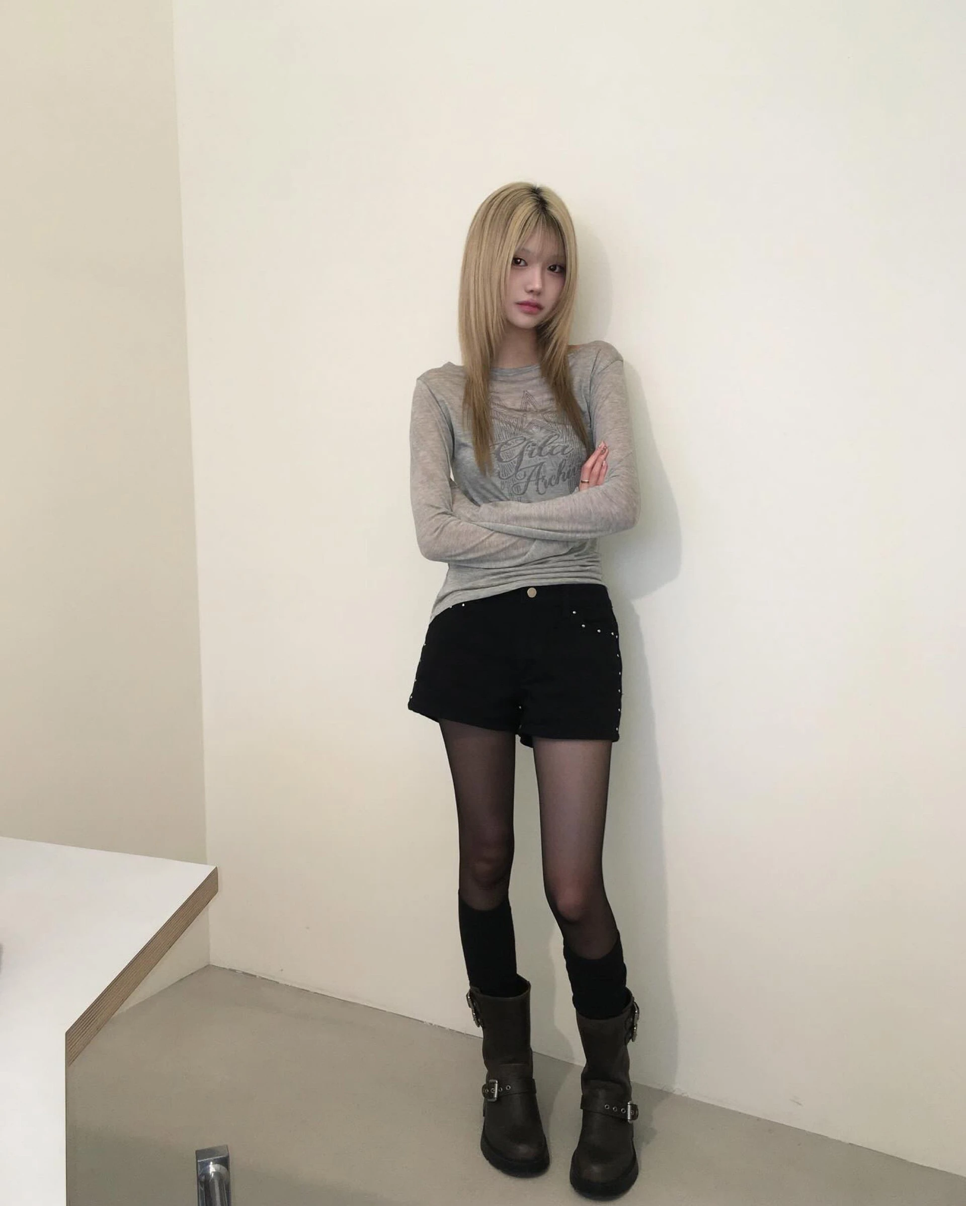 Karrram Japanese Y2k Letter Print Knitted Tops Korean 2000s Long Sleeve Knit T-shirt Vintage Harajuku Streetwear American Retro