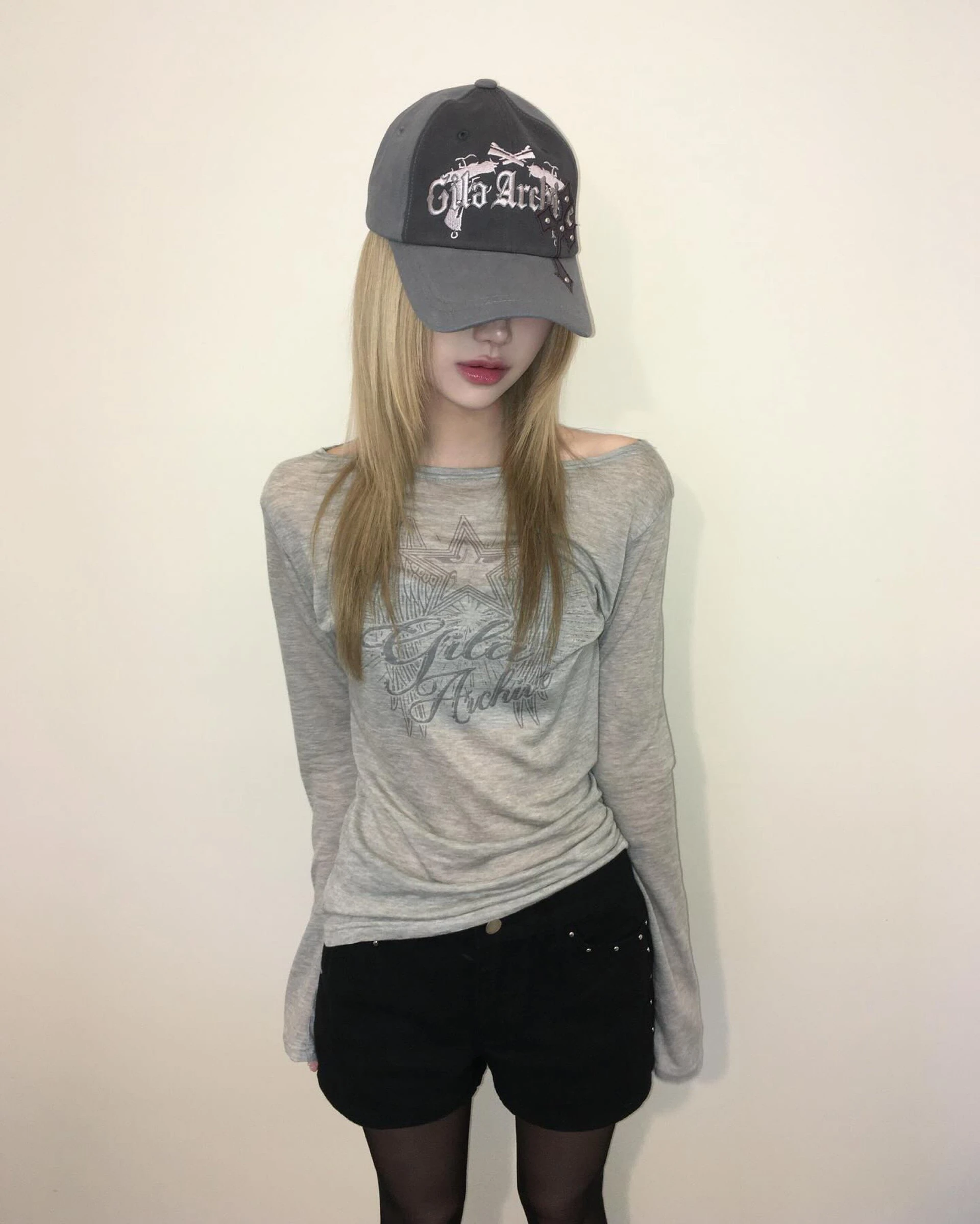 Karrram Japanese Y2k Letter Print Knitted Tops Korean 2000s Long Sleeve Knit T-shirt Vintage Harajuku Streetwear American Retro