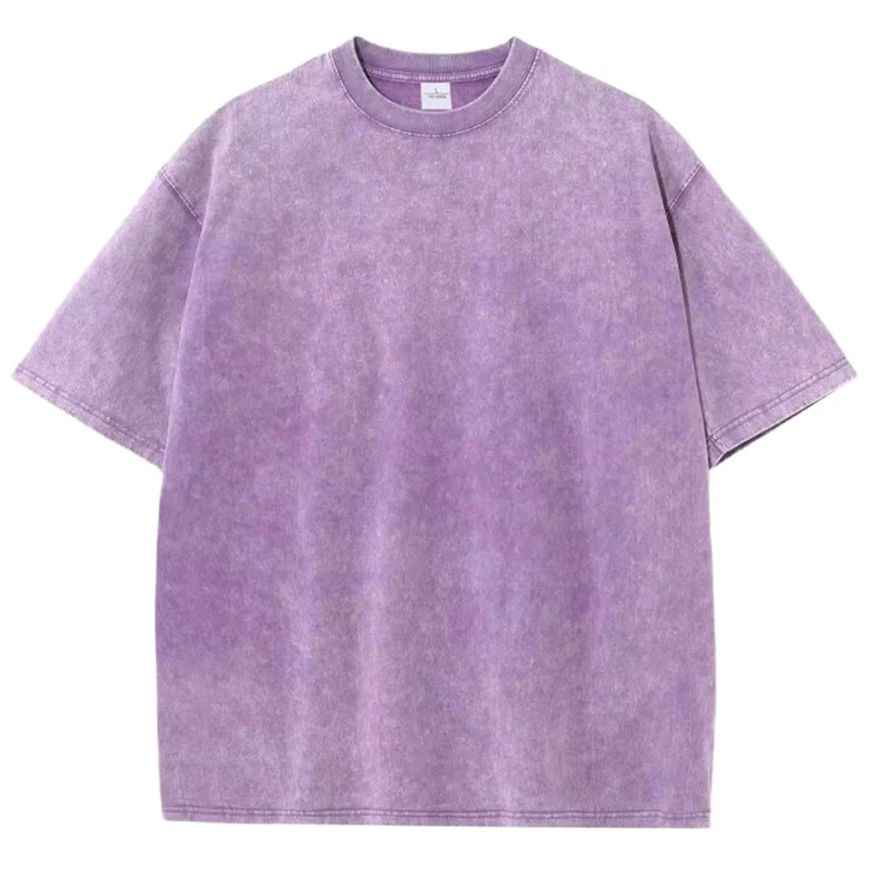 Summer Cotton Washed T-shirt for Women Men Loose O-Neck Oversized Tee Korean Y2k Female Clothes Casual Vintage Short Sleeve Tops