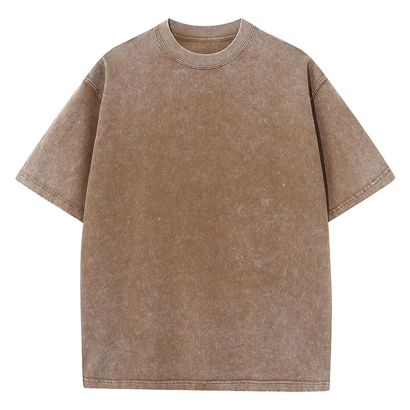 Summer Cotton Washed T-shirt for Women Men Loose O-Neck Oversized Tee Korean Y2k Female Clothes Casual Vintage Short Sleeve Tops