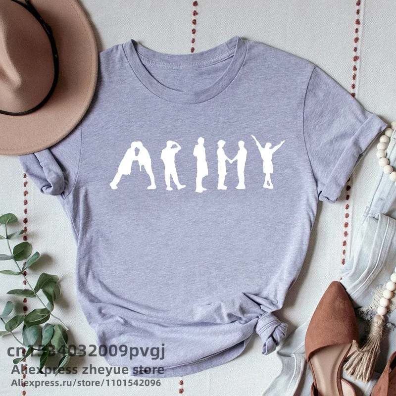 Girl Korean Group Top Tee Female CLothes T Shirt Streetwear Women Fashion T-Shirt Aesthetic Clothes