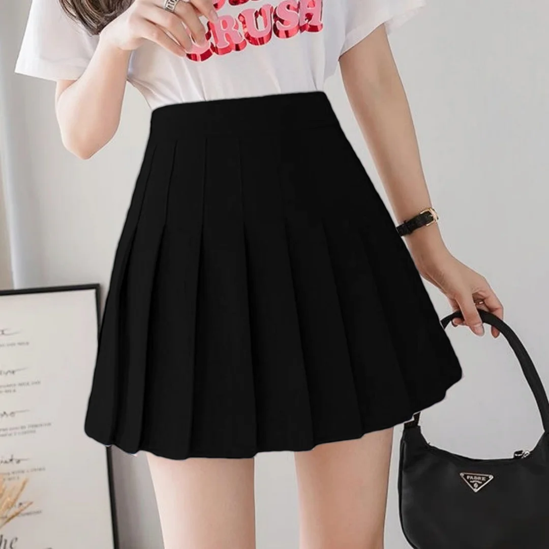 New Mini Skirts Womens 2026 Summer Japanese School Pleated Skirts High Waist Kawaii Cute Pink Plaid Skirt Uniform Harajuku Jupe