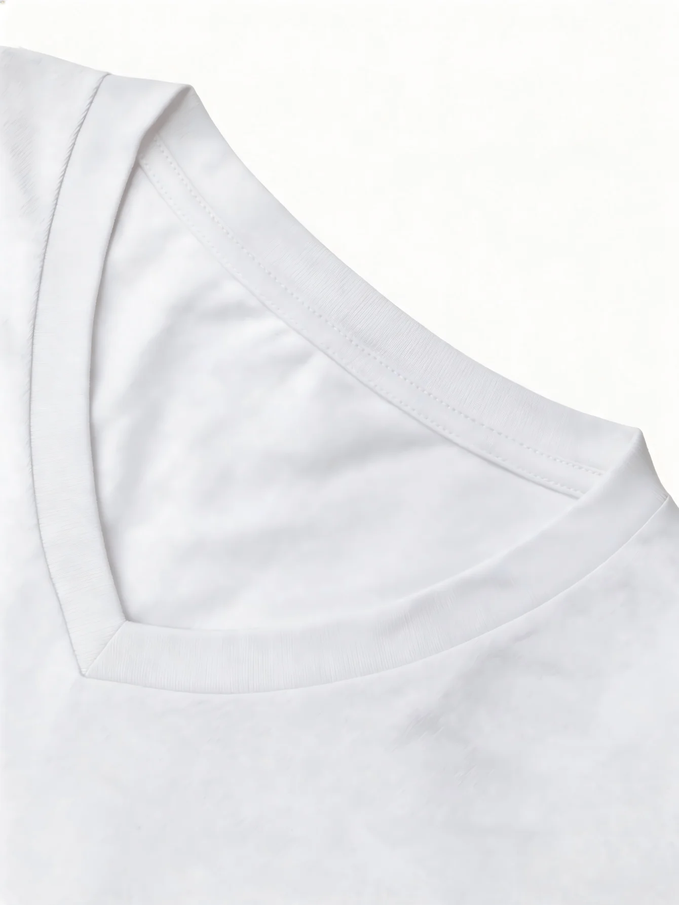 100% Cotton, Single Piece, Women’s Solid-Colored V-Neck T-Shirt, Cotton Fabric, Comfortable and Breathable,