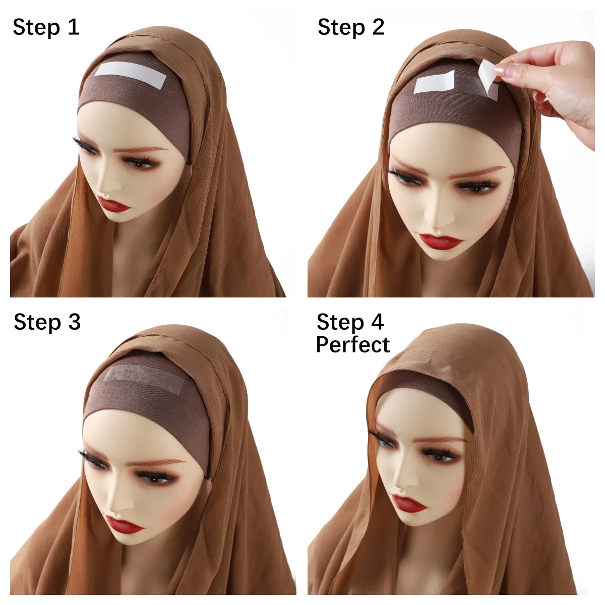 36pcs/Bag New Invisible Thin Tape Scarf Fixed Durable Double Sided Tape Muslim Women Non-slip Waterproof Portable Tape Hijabs