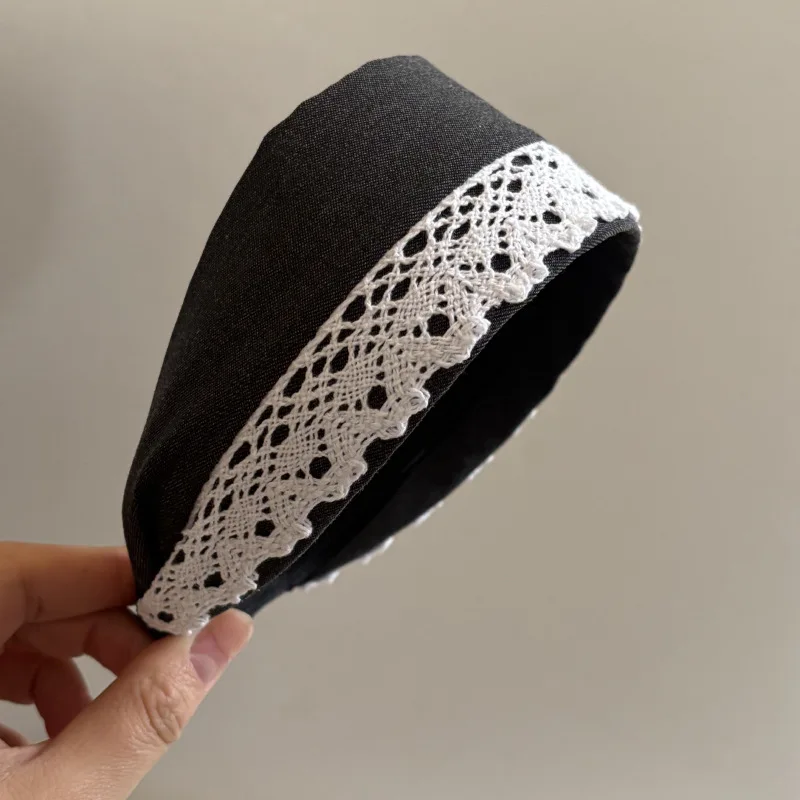 French Fabric Wide-brimmed Lace Headband New Face Wash Makeup Hairpin Holiday Gifts Haar Accessoires Women Diademas
