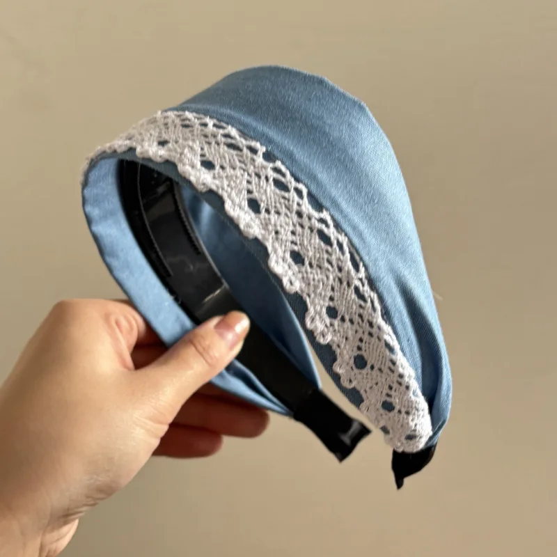 French Fabric Wide-brimmed Lace Headband New Face Wash Makeup Hairpin Holiday Gifts Haar Accessoires Women Diademas