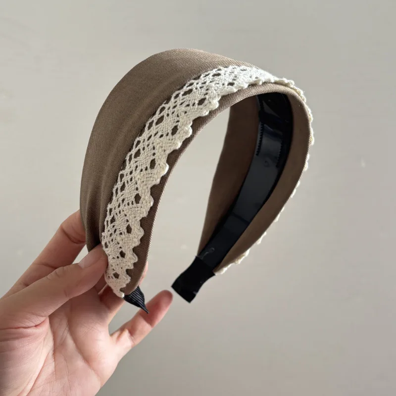 French Fabric Wide-brimmed Lace Headband New Face Wash Makeup Hairpin Holiday Gifts Haar Accessoires Women Diademas