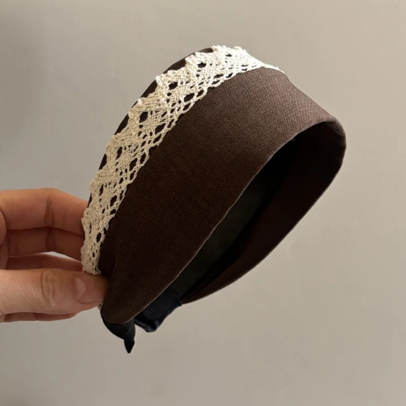 French Fabric Wide-brimmed Lace Headband New Face Wash Makeup Hairpin Holiday Gifts Haar Accessoires Women Diademas