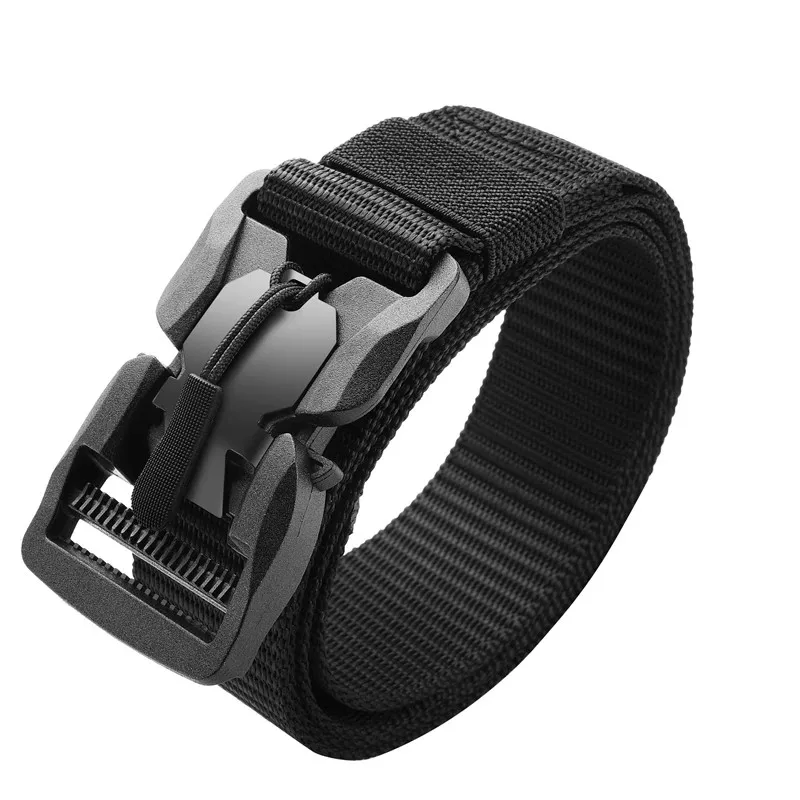 2PC Genuine Tactical Belt Quick Release Magnetic Buckle Belt Soft Real Nylon Sports Accessories Men and Women Belt