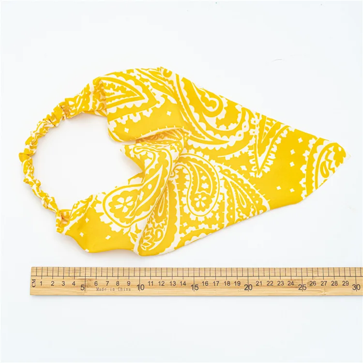 Women's Bandana Vintage Bohemia Women Bandana Hair Band Scarf Print Vintage Triangle Turban Elastic Headband for Lady Head Scarf