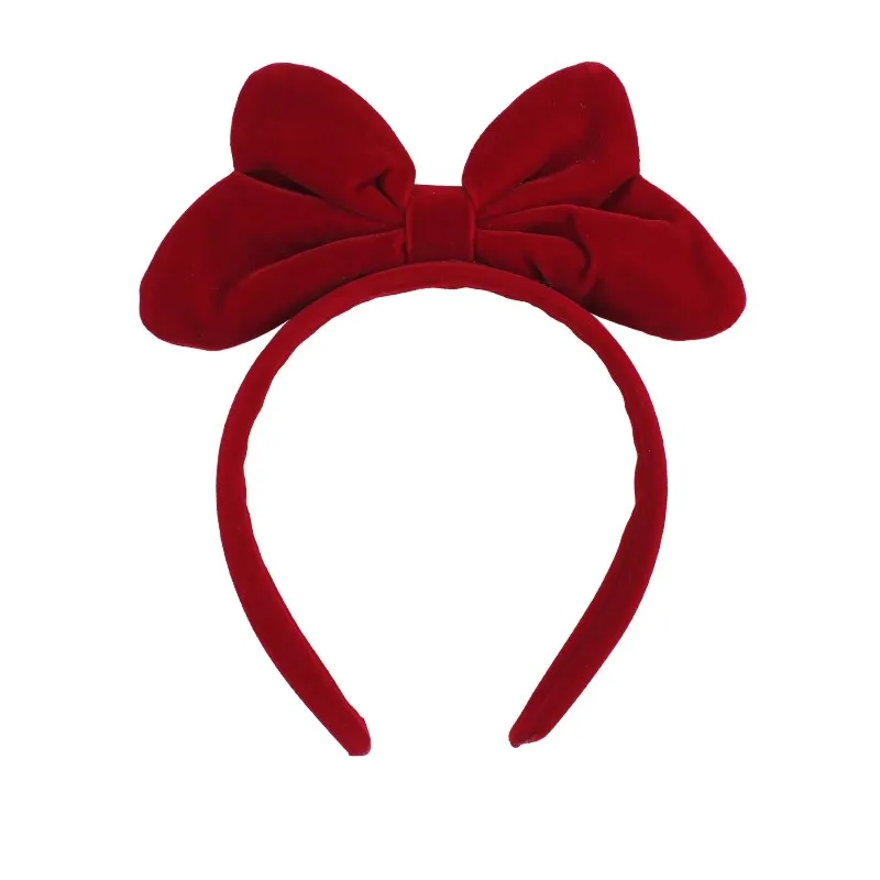 Red Bow Headband for Women, Large Three-Dimensional Bow Headband with Velvet Texture, Vintage Elegant Hair Accessory, Sweet Versatile Hair Accessory for Adults, Soft Fabric-Wrapped Headband, Suitable for Holiday Parties, Dates, Weddings, Guests, Daily Commuting, Photo Shoots, New Year and Christmas Outfits, Red Hair Accessory with Fluffy Three-Dimensional Bow Decoration, Soft and Elegant Headpiece Suitable for Long Hair, Short Hair, Braided Hair, Matching with Sweaters, Dresses, Coats, Fashionable Simple French Style Styling Accessory, Recommended as a Gift