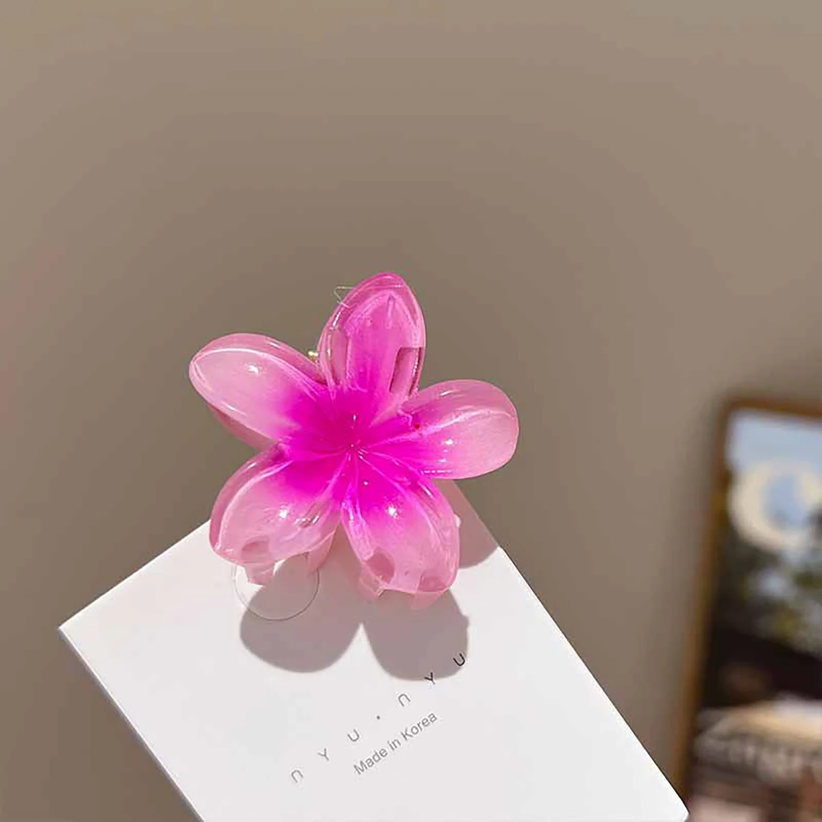 Hawaiian Gradient Hair Clips Flower Hair Claws Women Small Size Fashion Headwear Hairpin Crab Barrette Hair Accessories