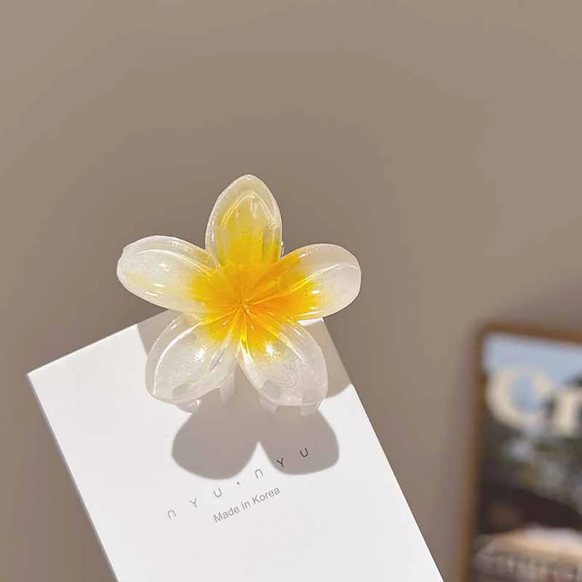 Hawaiian Gradient Hair Clips Flower Hair Claws Women Small Size Fashion Headwear Hairpin Crab Barrette Hair Accessories